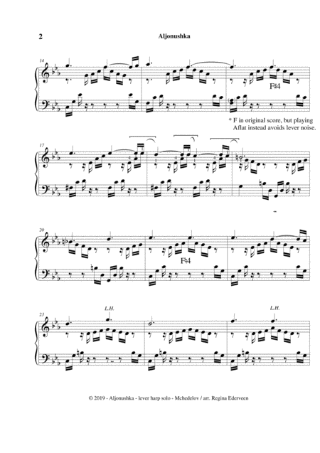 Aljonushka Lever Harp Solo Page 2