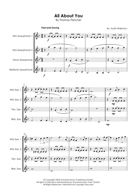 All About You Sax Quartet Page 2