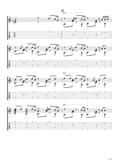 All Falls Down Fingerstyle Guitar Solo Page 2