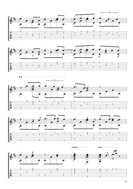 All For Love Fingerstyle Guitar Solo Page 2