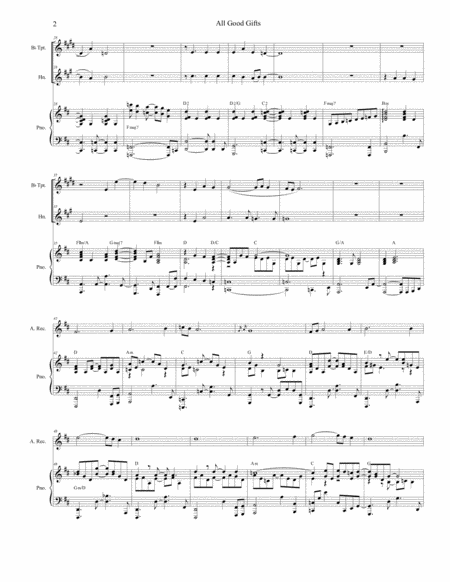 All Good Gifts From Godspell Duet For Bb Trumpet French Horn Page 2