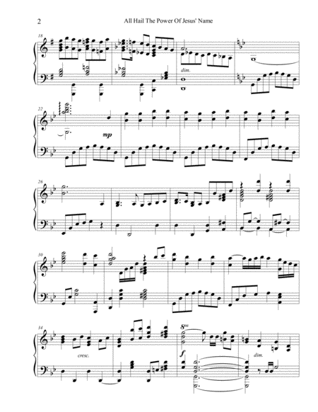 All Hail The Power Of Jesus Name Early Advanced Piano Solo Page 2