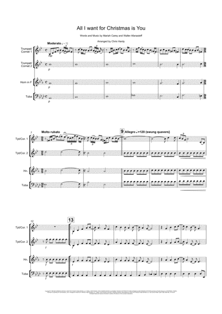 All I Want For Christmas Is You For Brass Quartet Page 2