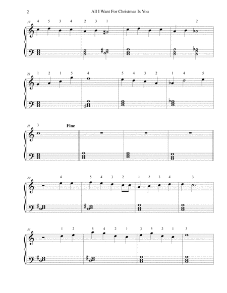 All I Want For Christmas Is You For Easy Piano Page 2