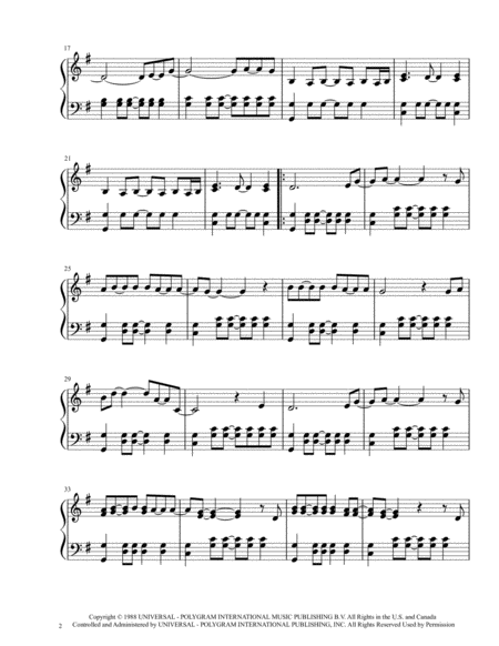 All I Want Is You U2 Piano Page 2