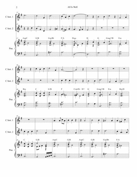 All Is Well Duet For C Instruments Page 2