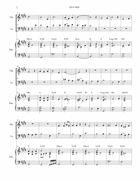 All Is Well Duet For Violin And Cello Page 2