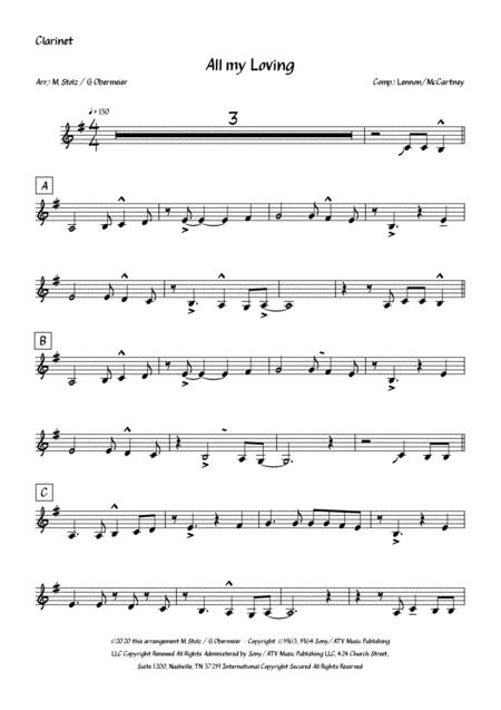 All My Loving Arranged For Clarinet Swing Version Page 2