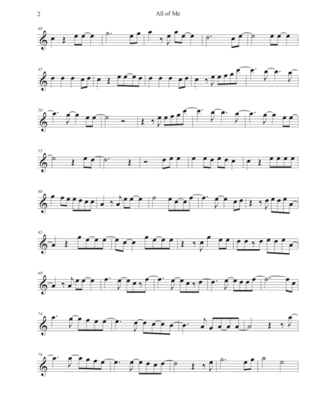 All Of Me Easy Key Of C Violin Page 2