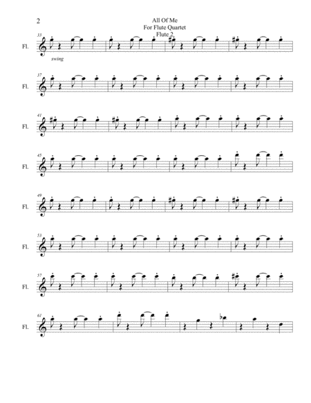 All Of Me For Flute Quartet Flute 2 Page 2