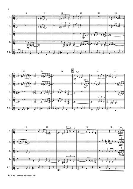 All Of Me Jazz Classic Clarinet Quintet Page 2