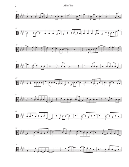 All Of Me Original Key Viola Page 2