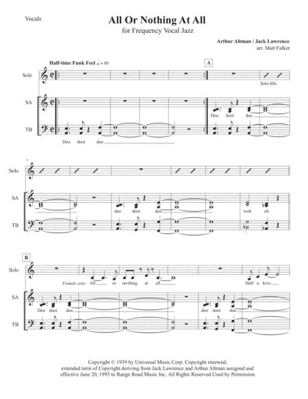 All Or Nothing At All Satb Page 2