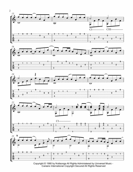 All Out Of Love Fingerstyle Guitar Page 2