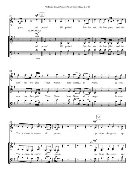 All Praise Sing Praise Matt Redman Anthem Vocal Part Solo With Satb Page 2