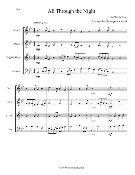 All Through The Night Double Reed Quartet Page 2