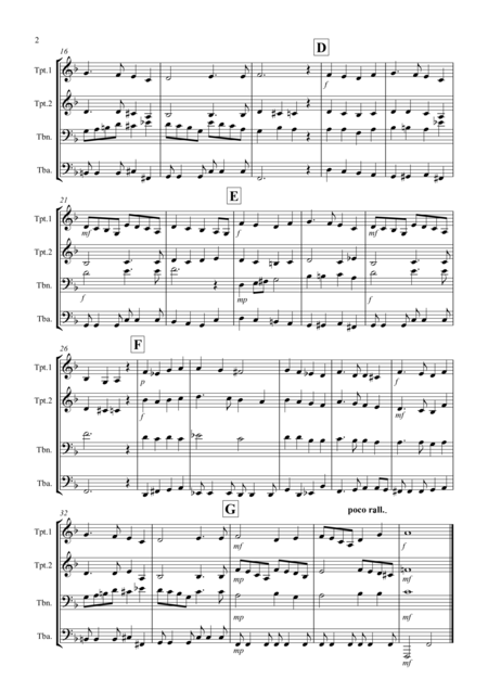 All Through The Night For Brass Quartet Page 2