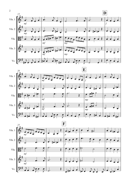 All Through The Night For String Quartet Page 2