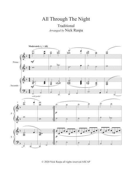 All Through The Night Jazz Piano Duet Advanced Intermediate Page 2