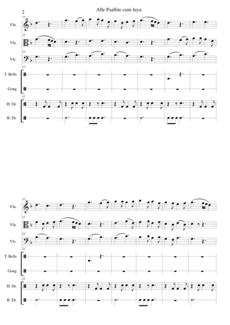 Alle Psallite Cum Luya For String Trio And Percussion Page 2