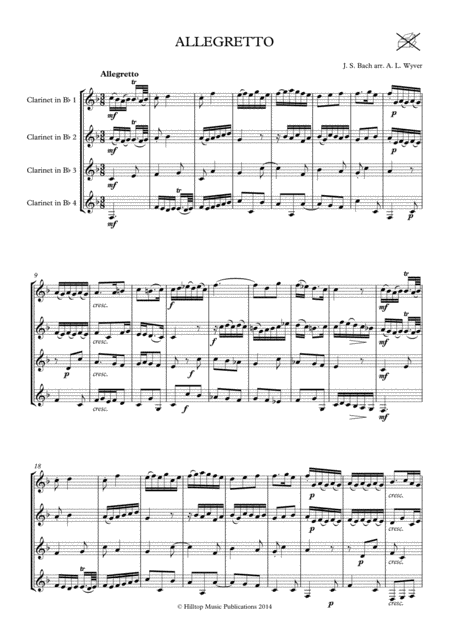 Allegretto Arr Four Clarinets Page 2