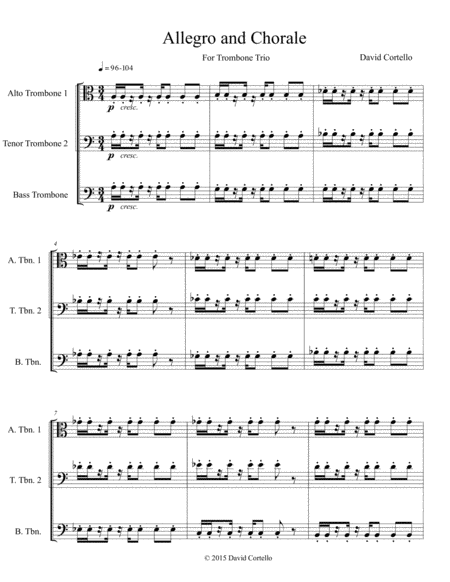 Allegro And Chorale For Trombone Trio Score And Parts Page 2