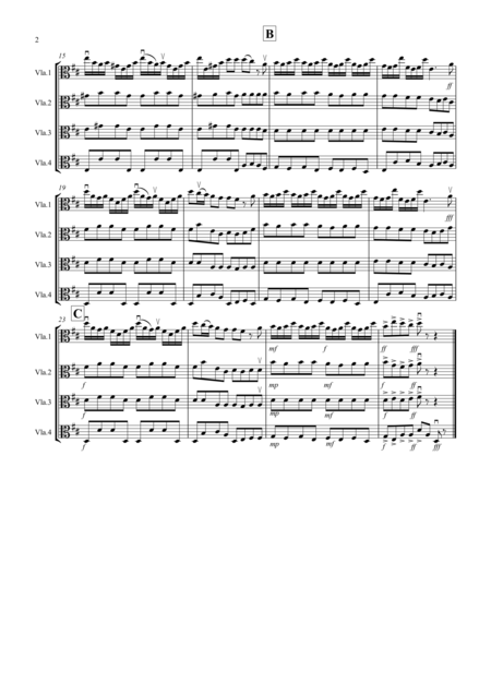Allegro By Fiocco For Viola Quartet Page 2