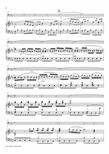 Allegro From Mozarts 4th Horn Concerto Trombone And Piano Page 2