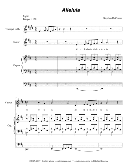 Alleluia From Mass For The People Of God Organ Score Page 2