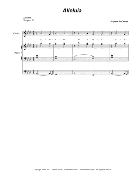 Alleluia From Mass Of Saint Michael Full Score Page 2