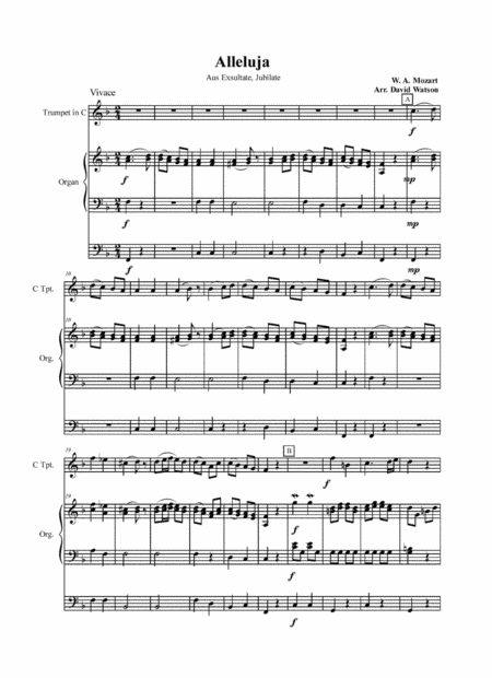 Alleluja From Exsulate Jubilate For Trumpet And Organ Page 2