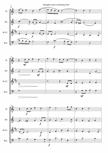 Almighty And Everlasting God For Wind Quartet Page 2