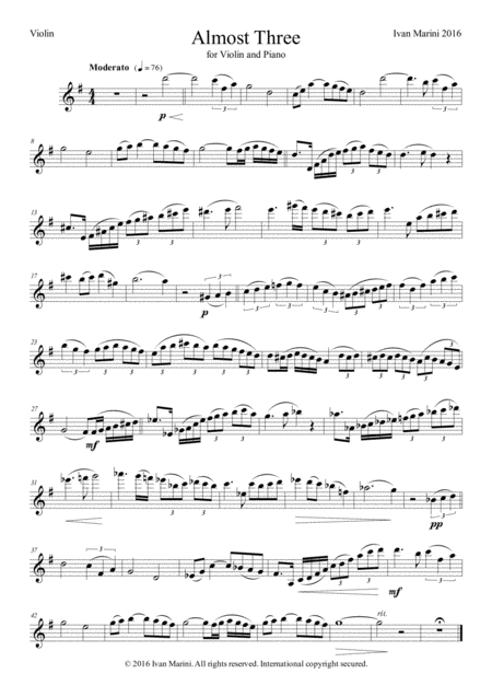 Almost Three For Violin And Piano Page 2