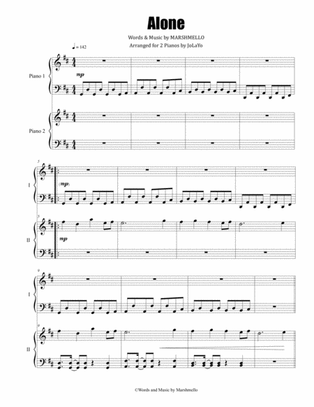 Alone 2 Pianos Page 2