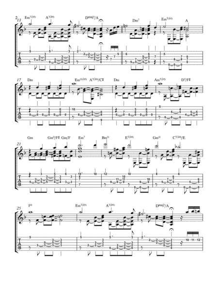 Alone Together Jazz Guitar Chord Melody Page 2