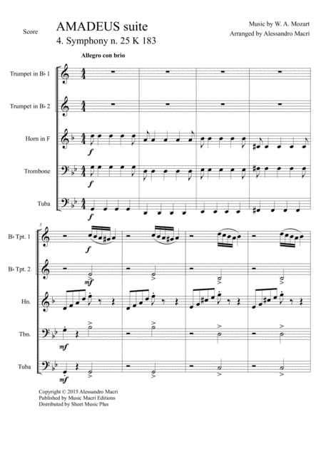 Amadeus Suite 4 Symphony N 25 K 183 Page 2