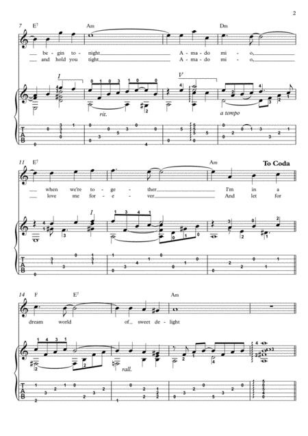 Amado Mio Guitar Fingerstyle Page 2