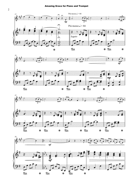 Amazing Grace Concert Solo For Trumpet And Piano Page 2