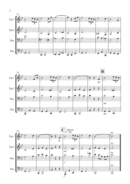 Amazing Grace For Brass Quartet Page 2