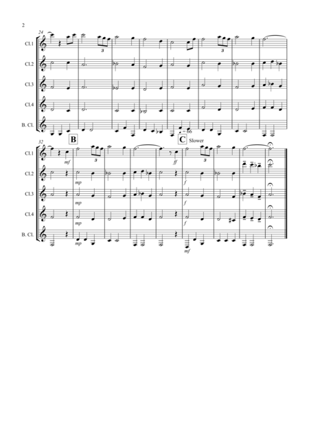 Amazing Grace For Clarinet Quintet Page 2