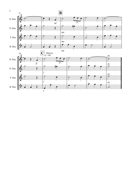 Amazing Grace For Recorder Quartet Page 2