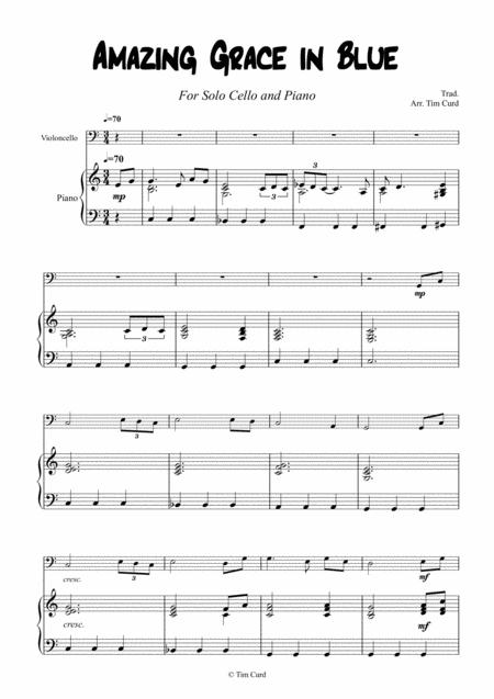 Amazing Grace In Blue For Cello And Piano Page 2