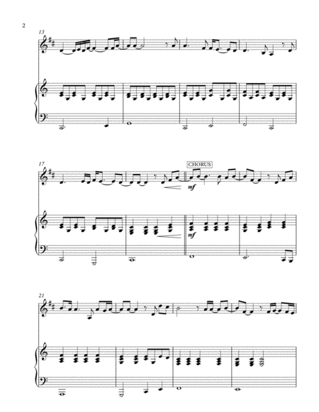 Amazing Grace My Chains Are Gone For Clarinet Solo And Piano Page 2