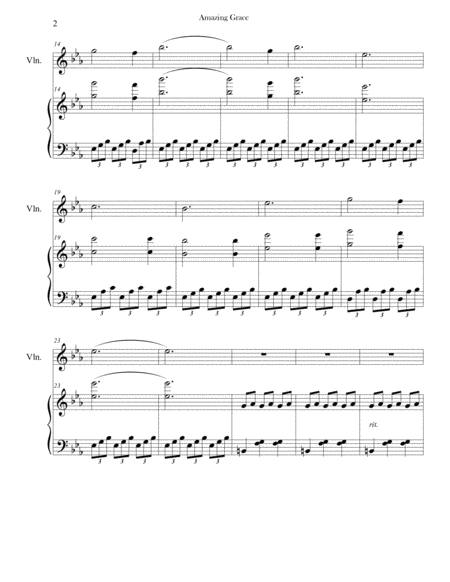 Amazing Grace Piano And Violin Page 2