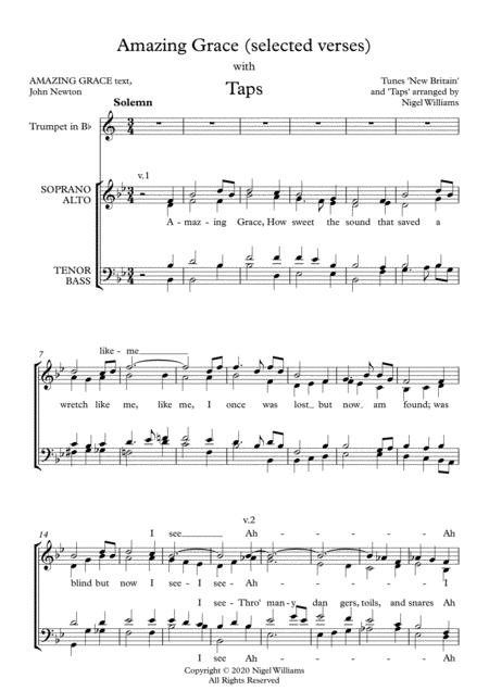 Amazing Grace Satb Choir With Taps Bugle Page 2