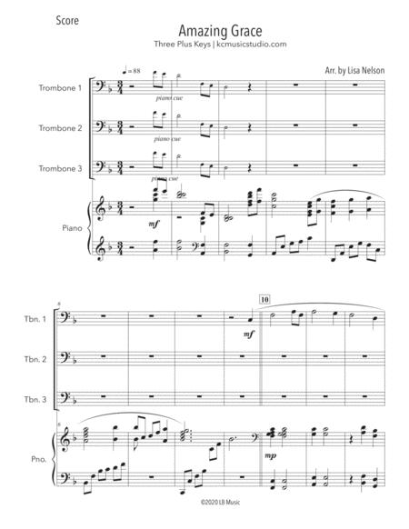 Amazing Grace Trombone Trio With Piano Accompaniment Page 2