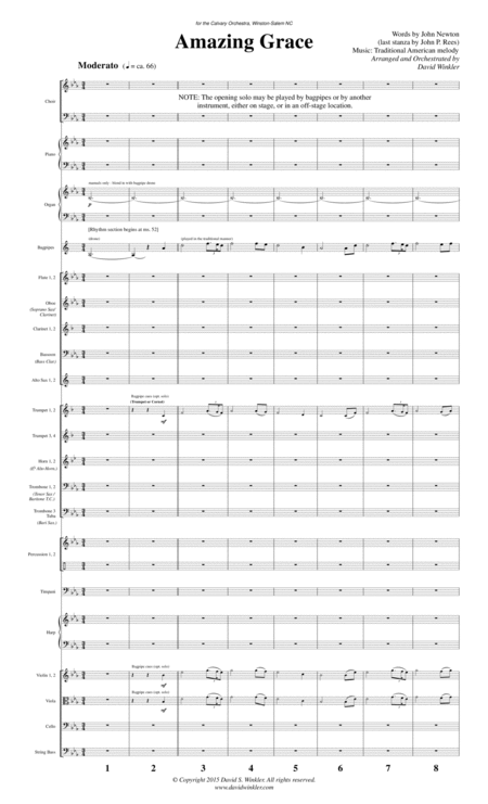 Amazing Grace With Opt Bagpipes Orchestration Page 2