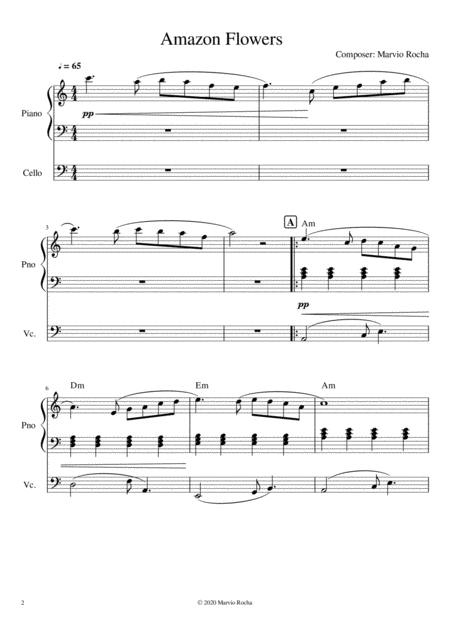 Amazon Flowers Piano And Cello Page 2