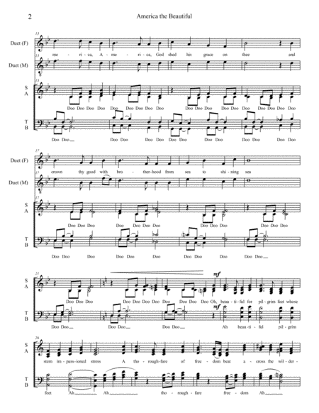 America The Beautiful Satb A Cappella Page 2