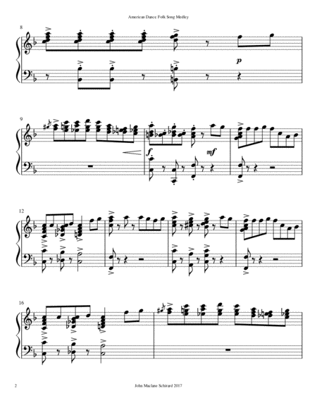 American Dance Folk Song Medley Page 2